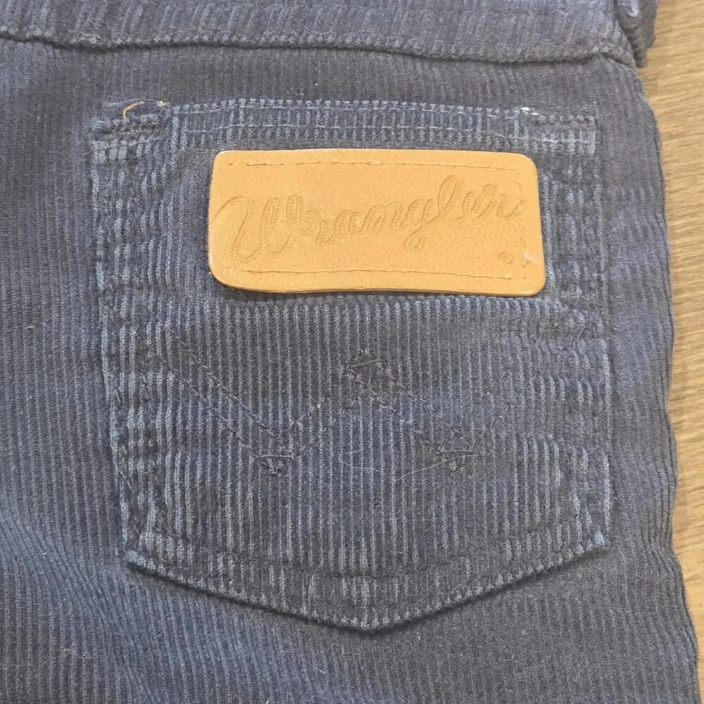 Vintage Wrangler Kids Girls Boys Navy Blue Corduroy Jeans Pants‎ Size 6X